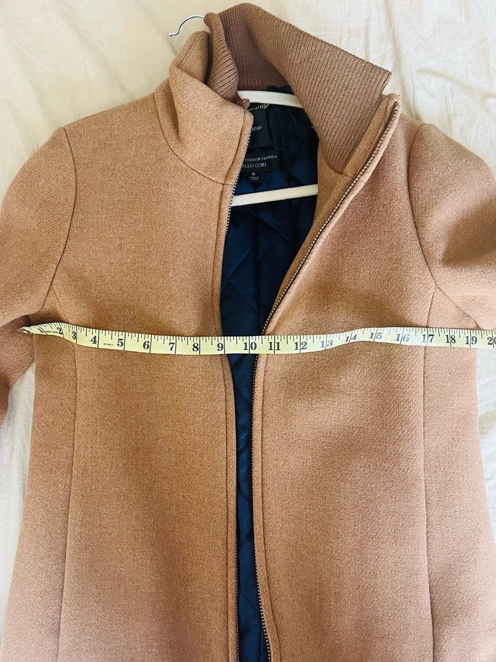 J. Crew Lodge Coat in Italian stadium- cloth wool. Quilted Lined - Picture 4 of 9